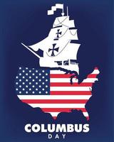Columbus Day Schriftzug vektor