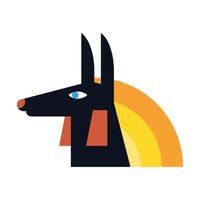 egyptisk kultur anubis staty vektor