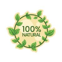 100 Prozent Naturprodukt vektor