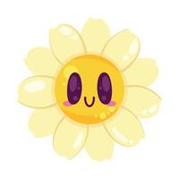 Hippie-Blumen-Emoticon vektor