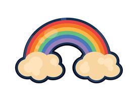 lgbtq-regenbogen in den wolken vektor