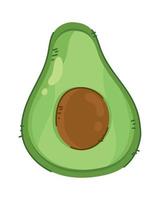 halbes Avocado-Gemüse vektor