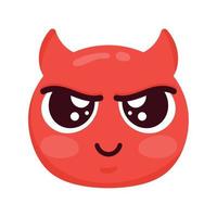 teufel emoji gesicht charakter vektor