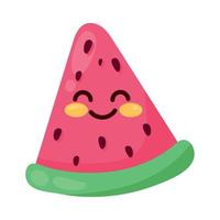 Charakter im kawaii-Stil der Wassermelone vektor