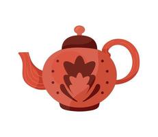 Rote Küche Teekanne vektor