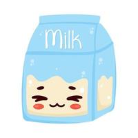 Milchbox kawaii Essen vektor