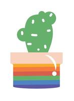 Kaktuspflanze mit lgtbi-Flagge vektor