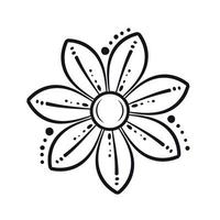 Blume im minimalistischen Stil Tattoo vektor