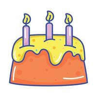 Kuchen mit Geburtstagskerzen vektor