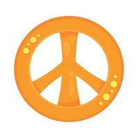 orange kärlek fred symbol vektor