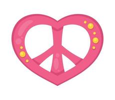 hjärta kärlek fred symbol vektor