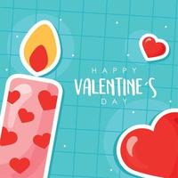 Happy Valentines Schriftzug Postkarte vektor