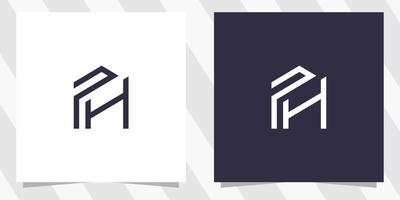brev ph hp logotyp design vektor