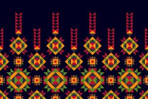 ikat ethnisches nahtloses musterdesign. aztekischer stoffteppich boho mandalas textildekor tapete. Stammes-native Motiv Blume traditioneller Stickerei-Vektor illustrierter Hintergrund vektor