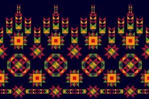 ikat etnisk sömlös mönster design. aztec tyg matta boho mandalas textil- dekor tapet. stam- inföding motiv blomma traditionell broderi vektor illustrerade bakgrund