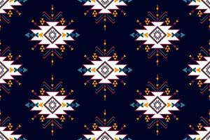 ikat ethnisches nahtloses musterdesign. aztekischer stoffteppich boho mandalas textildekor tapete. Stammes-native Motiv Blume traditioneller Stickerei-Vektor illustrierter Hintergrund vektor