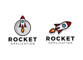 Booster-Logo, Entwurfsvorlage für das Raketenvorschuss-Logo. vektor