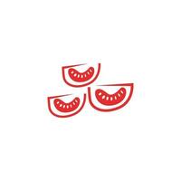 Tomaten-Symbol-Logo-Design vektor