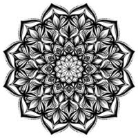 Malbuchmuster im Mandala-Stil für Henna, Mehndi, Tattoos, dekorative Ornamente im ethnischen orientalischen Stil Seite. vektor
