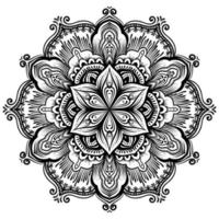 Malbuchmuster im Mandala-Stil für Henna, Mehndi, Tattoos, dekorative Ornamente im ethnischen orientalischen Stil Seite. vektor