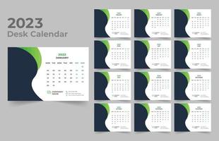 skrivbord kalender 2023 mall design vektor