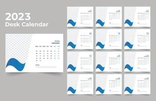 Tischkalender 2023 Vorlagendesign vektor