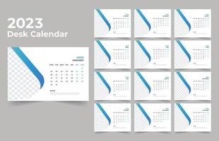 Tischkalender 2023 Vorlagendesign vektor