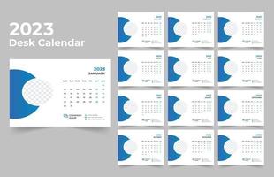 Tischkalender 2023 Vorlagendesign vektor