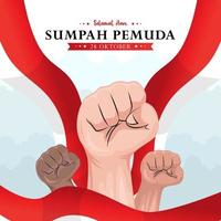 sumpah pemuda baner design vektor