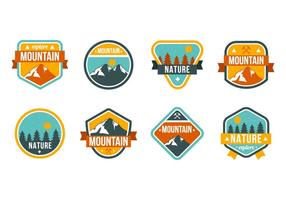 Gratis Mountain and Nature Badges Vector