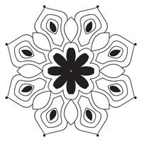 süße Mandalas. dekorative runde Doodle-Blume isoliert auf weißem Hintergrund. geometrische dekorative Ornamente im ethnisch-orientalischen Stil. vektor