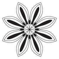 süße Mandalas. dekorative runde Doodle-Blume isoliert auf weißem Hintergrund. geometrische dekorative Ornamente im ethnisch-orientalischen Stil. vektor