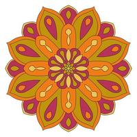 süße Mandalas. dekorative runde Doodle-Blume isoliert auf weißem Hintergrund. geometrische dekorative Ornamente im ethnisch-orientalischen Stil. vektor