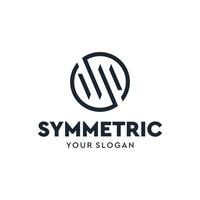 Logo oder Symbol symmetrisch für Unternehmen vektor