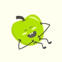 ett äpple rullande med skratt vektor