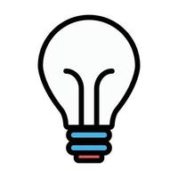Idee Glühbirne Lichtsymbol - Online-Lernen vektor