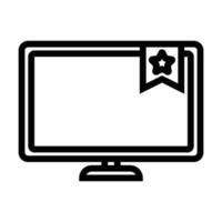 Monitorbildschirmsymbol - Online-Lernen vektor