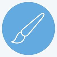 Icon-Pinsel. im Zusammenhang mit dem Symbol für Grafikdesign-Tools. blaue augen stil. einfaches Design editierbar. einfache Abbildung. einfache Vektorsymbole vektor