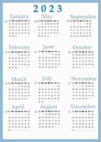 stilvolle Kalendervorlage für 202309092 vektor