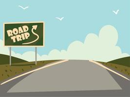 road trip billboard landschaft vektor