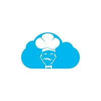 Chef Cloud-Vektor-Logo-Design-Vorlage. vektor