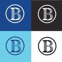 b brev logotyp och vektor