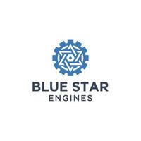 Blue Star Engines Logo Vektorgeschäft vektor