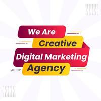 wir kreatives digitales Marketing-Agentur-Banner für Social-Media-Post-Design-Vorlage vektor