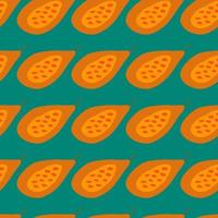 nahtloses Muster mit Papayas. Papaya-Ornament-Hintergrund. Früchte Hintergrund. vektor