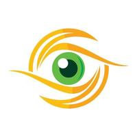 gelbe Augenvektor-Logoillustration vektor