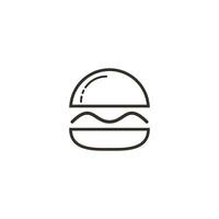 burger vektor logotyp design. burger Kafé logotyp.