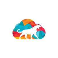 Panther Katze wildes Tier Vektor-Logo-Design. Geparden-Logo-Design-Konzept. vektor