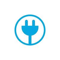 elektrisk plugg vektor logotyp design. kraft energi symbol.