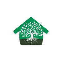 Heimatbaum Wurzeln Vektor-Logo-Design. vektor